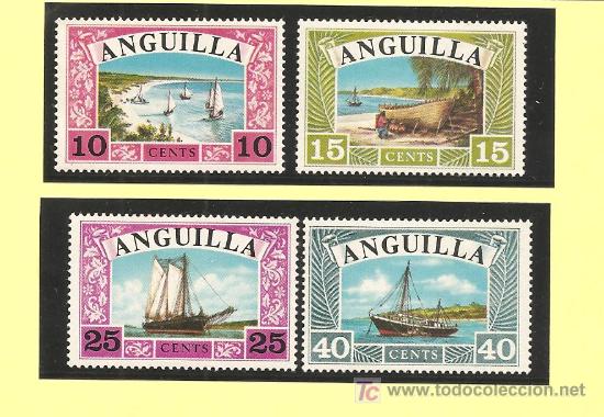 Sellos: BARCOS. ANGUILLA. YVERT 16/19. NUEVA. - Foto 1