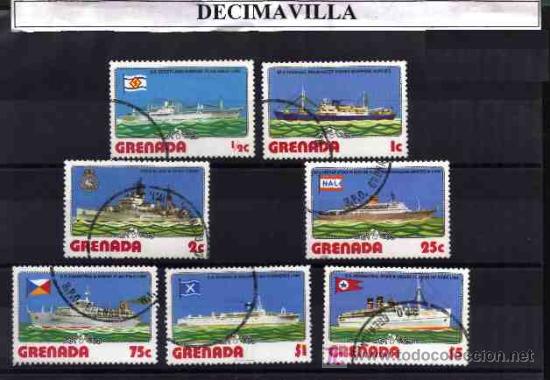 Sellos: TRANSPORTES, BARCOS, GRENADA, L049, SERIE COMPLETA USADA - Foto 1