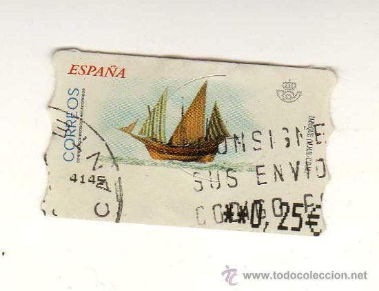 Sellos: ESPA&Ntilde;A:SELLO USADO DE VALOR VARIABLE DEDICADO AL JABEQUE Y EMITIDO EN JUNIO DE 2002 - Foto 1