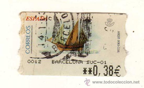 Sellos: ESPA&Ntilde;A:SELLO USADO DE VALOR VARIABLE DEDICADO AL JABEQUE Y EMITIDO EN JUNIO DE 2002 - Foto 1