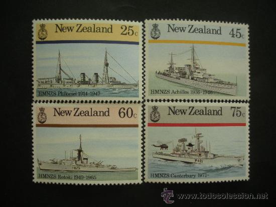 Sellos: Nueva Zelanda 1985 Ivert 909/12 *** Barcos de la Marina de Guerra de Nueva Zelanda - Foto 1 - 32649884