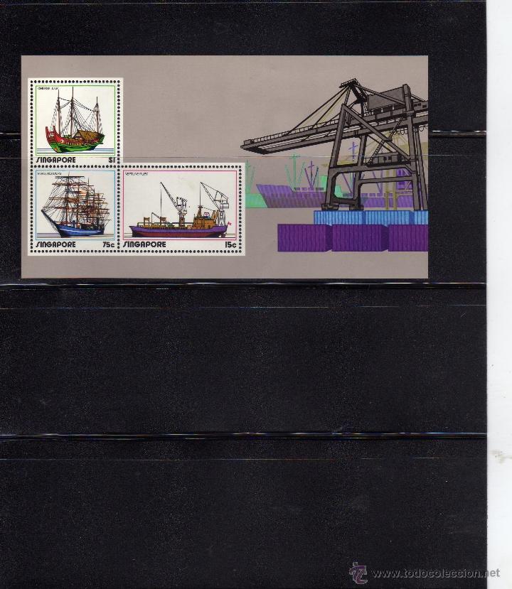 Sellos: SINGAPUR YVERT HB 4 A&Ntilde;O 1972 BARCOS - Foto 1
