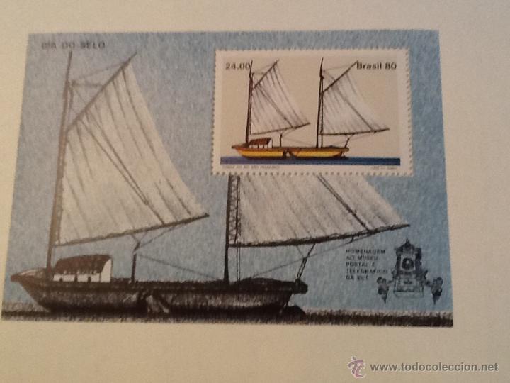 Sellos: Sello Brasil 1980 barcos - Foto 1