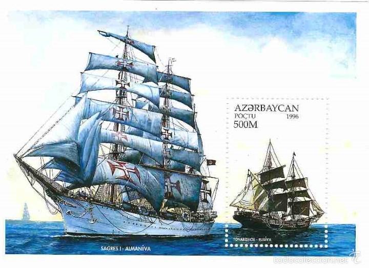 Sellos: Azerbaijan. HB. 1996. Barco, ship. - Foto 1