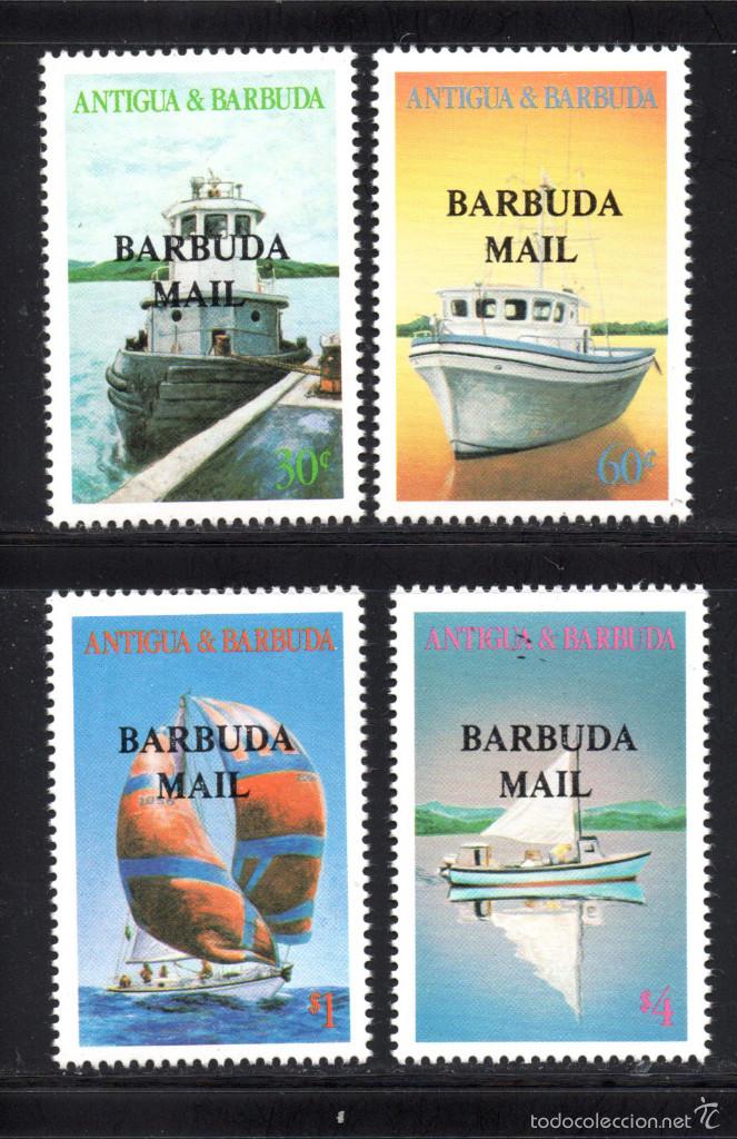 Sellos: BARBUDA 848/51** - A&Ntilde;O 1987 - BARCOS - Foto 1