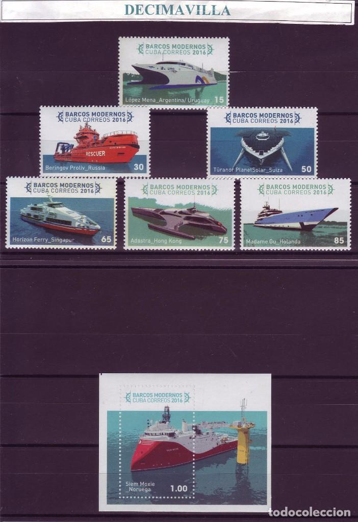 Sellos: CUBA, BARCOS MODERNOS, 2016, TRBA071 - Foto 1