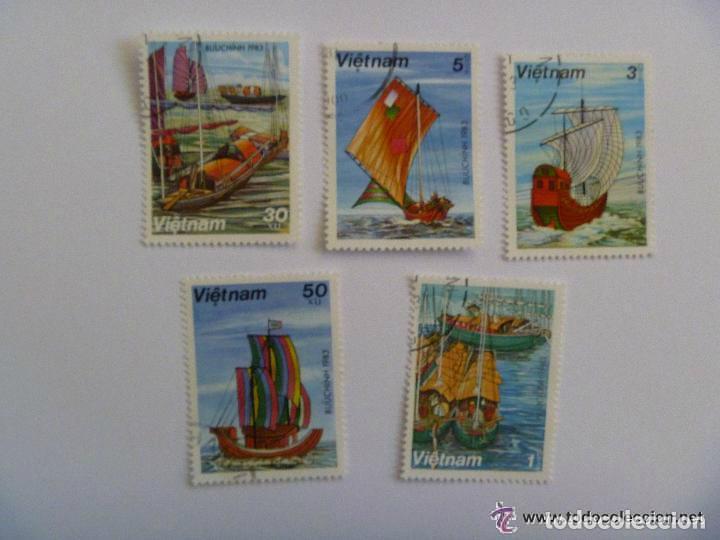 Sellos: LOTE DE 5 SELLOS DE VIETNAM : BARCOS - Foto 1