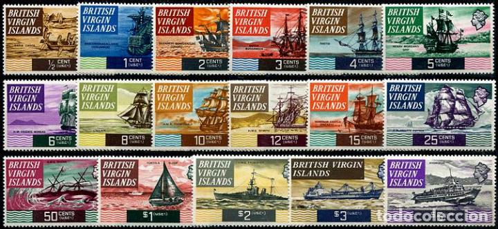 Sellos: ISLAS VIRGENES 1970 YVERT 204/20 ** - Foto 1