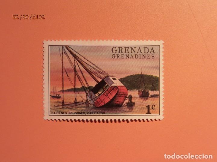 Sellos: GRENADA, GRANADINES - BARCOS - GOLETA CARENACOU. - Foto 1