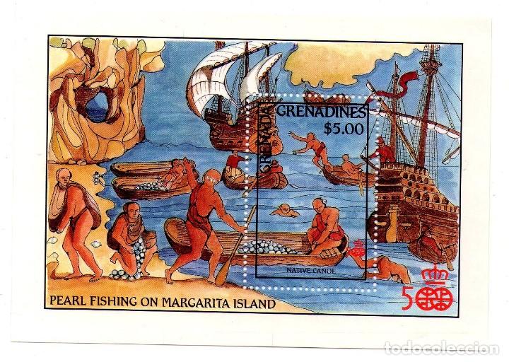 Sellos: GRENADA GRENADINES 1987, HB129 , CRISTOBAL COLON - Foto 1