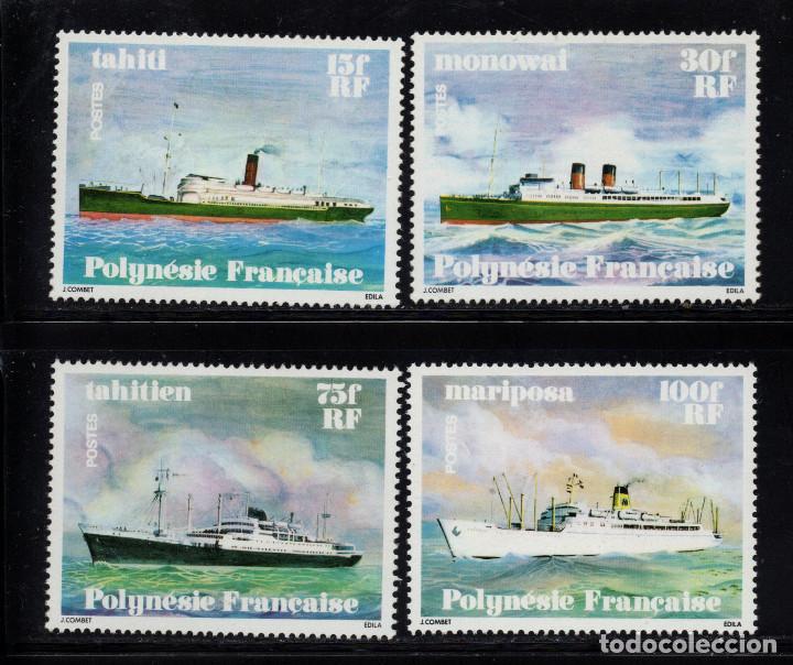 Sellos: POLINESIA 124/27** - A&Ntilde;O 1978 - BARCOS - Foto 1