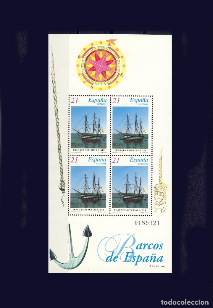 Sellos: ESPA&Atilde;�A. 3477 HOJA BLOQUE  BARCOS DE EPOCA - Foto 1