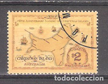 Sellos: ISLAS CHRISTMAS n&ordm; 399&ordm; Mapa de la isla y carabelas. - Foto 1