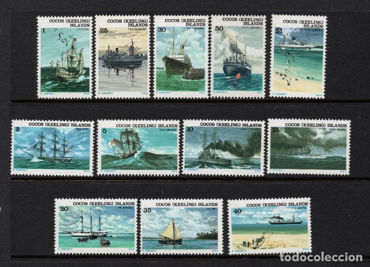 Sellos: COCOS 20/31** - A&Ntilde;O 1976 - BARCOS - Foto 1