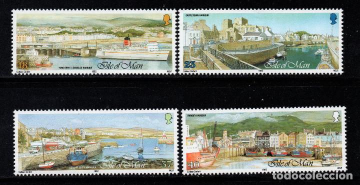 Sellos: MAN 551/54** - A&Ntilde;O 1992 - BARCOS - PUERTOS DE LA ISLA - Foto 1