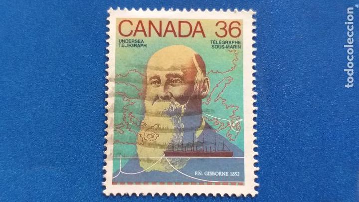 Sellos: USADO. SELLO DE CANADA. YVERT 1012. BARCOS - Foto 1