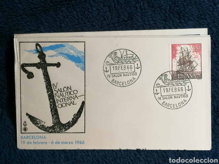 Sellos: Barcos Sal&oacute;n Nautico Barcelona 1966 - Foto 2
