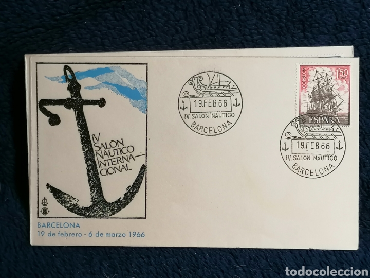 Sellos: Barcos Sal&oacute;n Nautico Barcelona 1966 - Foto 7