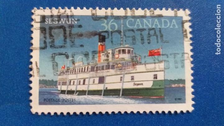 Sellos: USADO. CANADA. YVERT 1013. BARCOS - Foto 1
