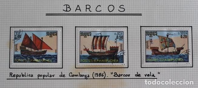 Sellos: Lote 8 sellos de Barcos de vela de Vietnam y Camboya años 1983 y 1986 - Foto 2 - 253330150