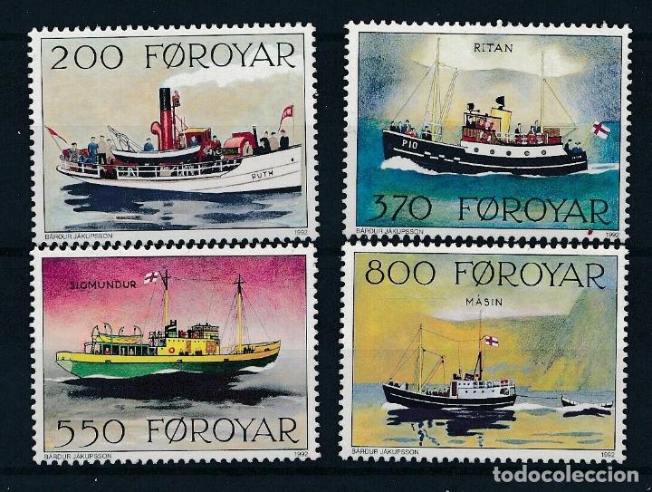 Sellos: Feroe 1992 Ivert 221/4 *** Barcos Postales - Foto 1