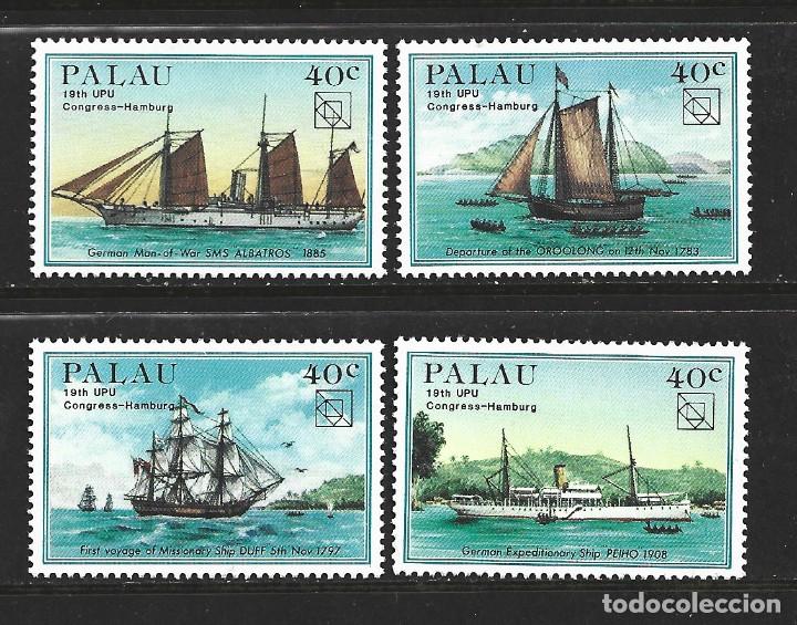 Sellos: PALAU 47/50** - A&Ntilde;O 1984 - BARCOS - Foto 1