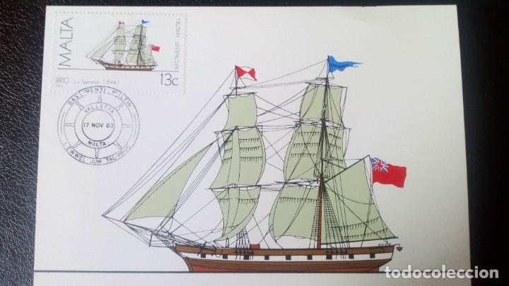 Sellos: BARCOS, ESPERANZA, MAXICARD DE MALTA 1983 - Foto 1