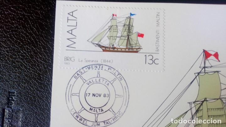 Sellos: BARCOS, ESPERANZA, MAXICARD DE MALTA 1983 - Foto 2