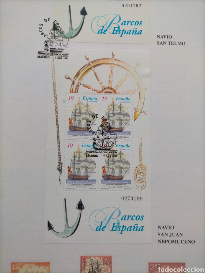 Sellos: Barcos de &Eacute;poca. Correos y Tel&eacute;grafos. Sellos - Foto 3