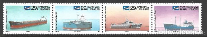 Sellos: MARSHALL 397/400** - A&Ntilde;O 1992 - BARCOS - Foto 1