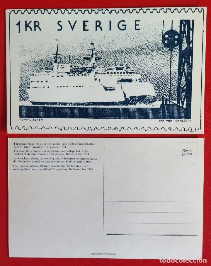 Sellos: SUECIA. Barcos. Postal nueva sin circular. - Foto 1