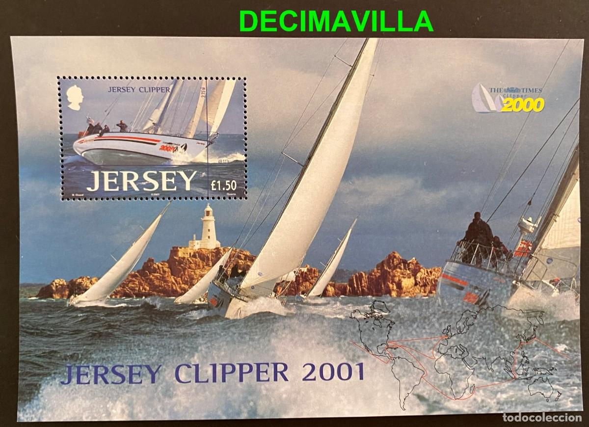 Sellos: TRBA123, JERSEY, BARCOS, CLIPPER, 2001, H.B. 39 - Foto 1