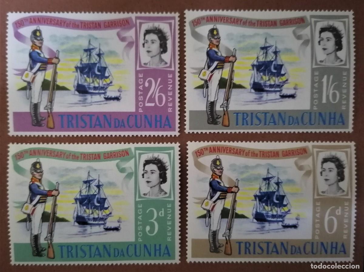 Sellos: TRIST&Aacute;N DE ACU&Ntilde;A 1966 / 71 - BARCOS - Foto 3