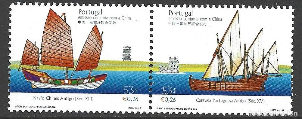 Sellos: PORTUGAL 2538/39** - A&Ntilde;O 2001 - BARCOS - Foto 1