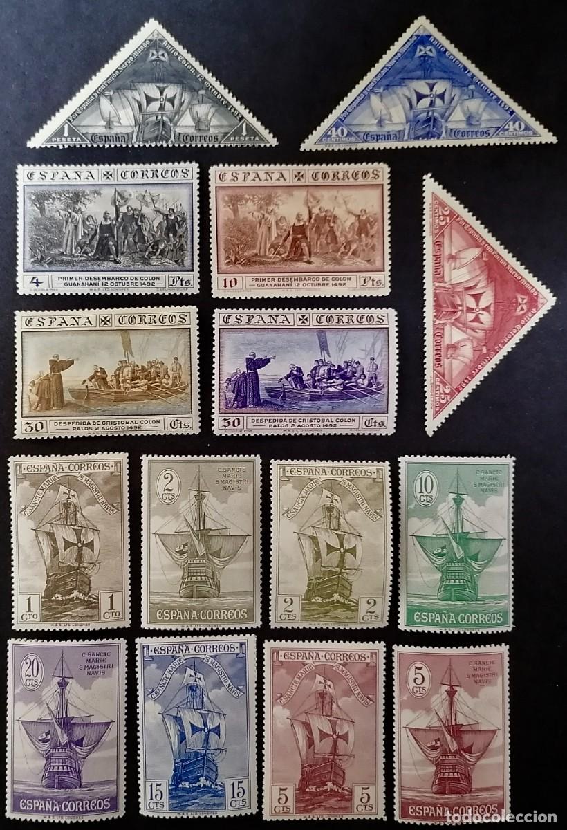 Sellos: ESPA&Ntilde;A 1930 - CARABELAS / DESEMBARCO . - Foto 1