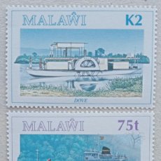 Sellos: 1994. MALAWI. 639, 640, 641. BARCOS EN EL LAGO MALAWI: ‘MV UFULU’, ‘THE PIONEER’, ‘DOVE’. NUEVO.. Lote 402973814