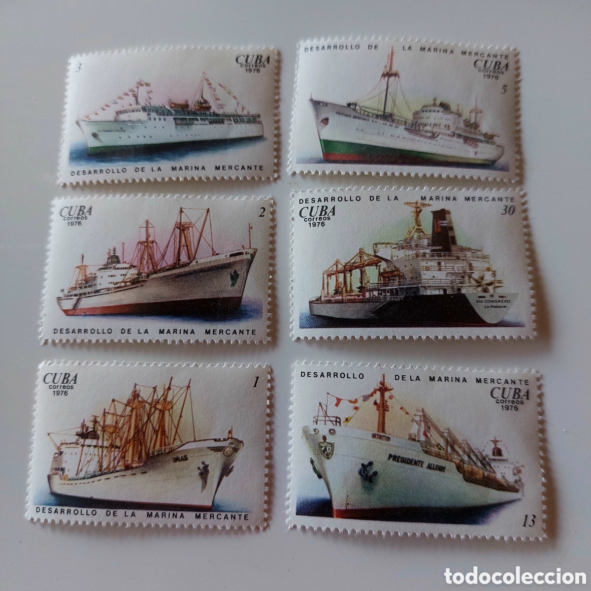 Sellos: CUBA barcos a&ntilde;o 1976 nuevos - Foto 1