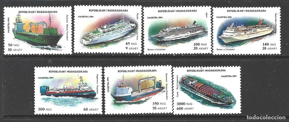 Sellos: MADAGASCAR 1405/11** - A&Ntilde;O 1994 - BARCOS - Foto 1