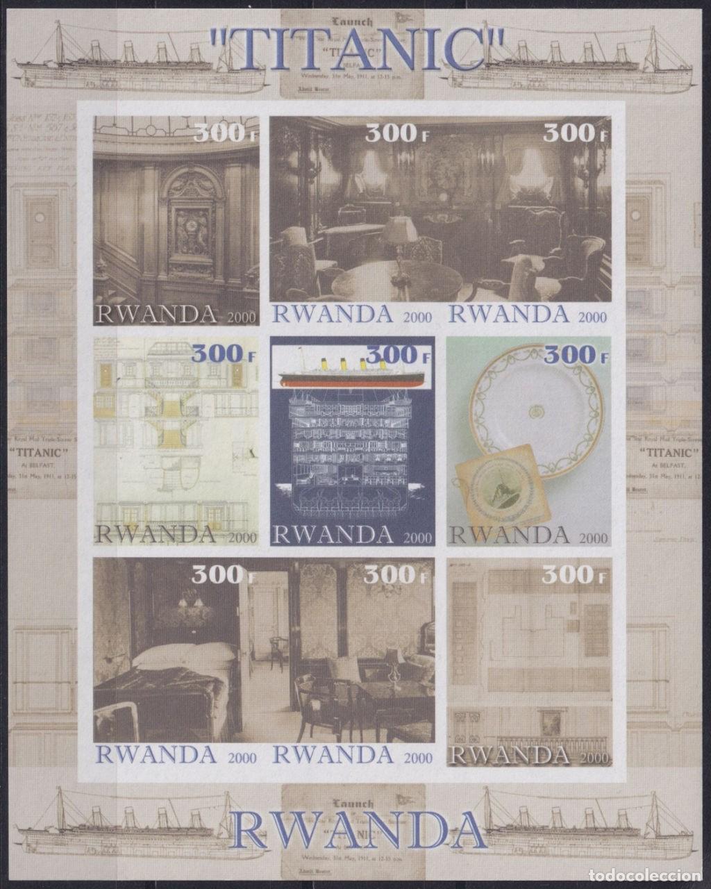 Sellos: F-EX48028 RWANDA MNH 2000 TITANIC SHIP DISASTER SHIPWRECK. - Foto 2