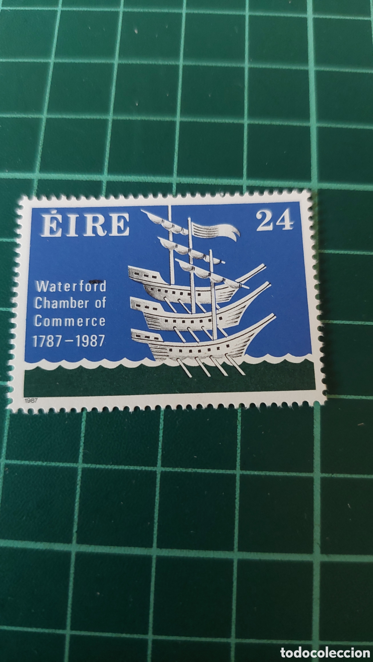 Sellos: Yvert barcos centenario c&aacute;mara comercio trasportes yvert 622 1987 eire - Foto 1