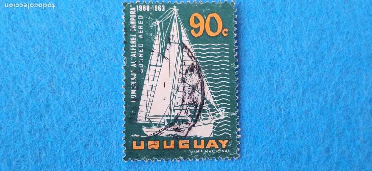 Sellos: Usado. Yvert A246. Uruguay. Barco - Foto 1