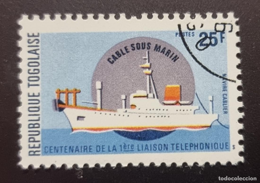Sellos: SELLO USADO TOGO BARCO CABLE MARITIMO - Foto 1
