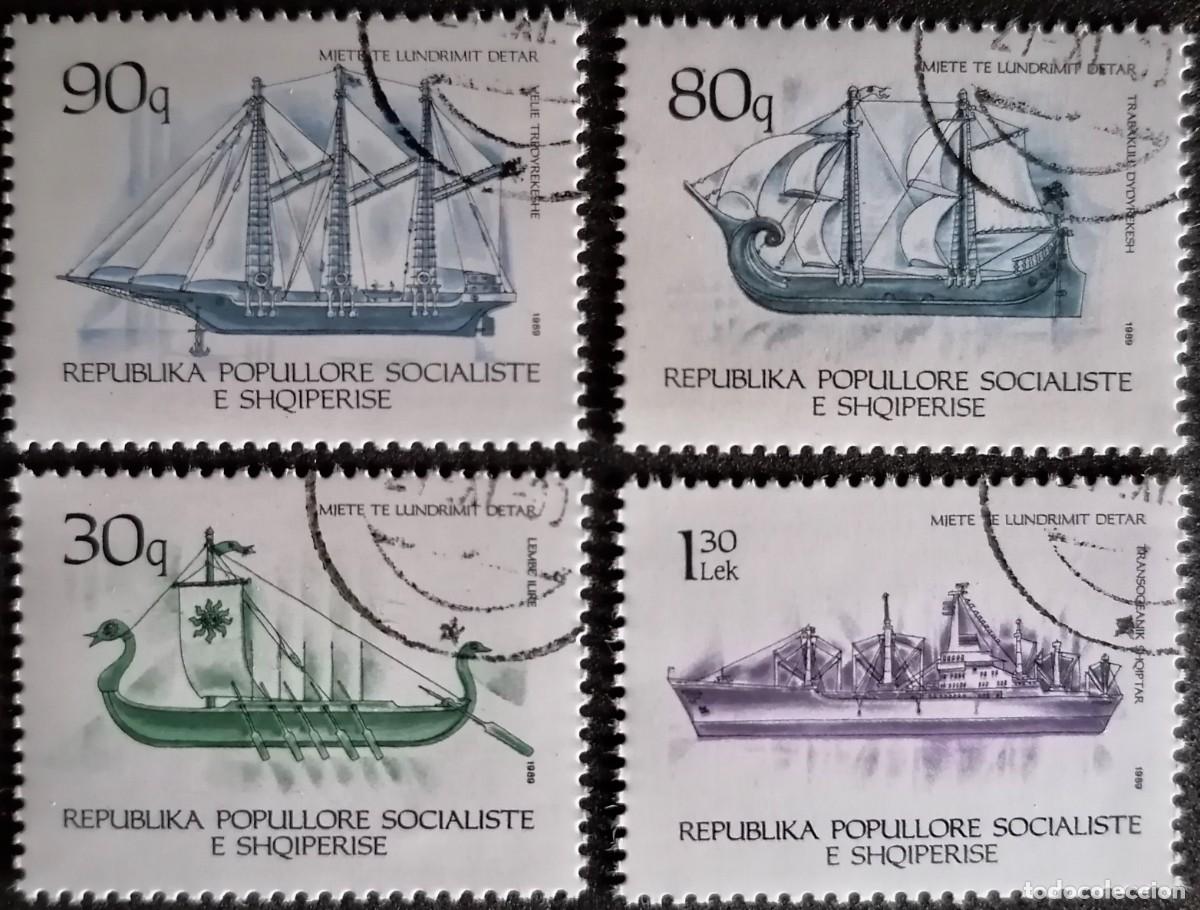 Sellos: ALBANIA 1989 - BARCOS . - Foto 1
