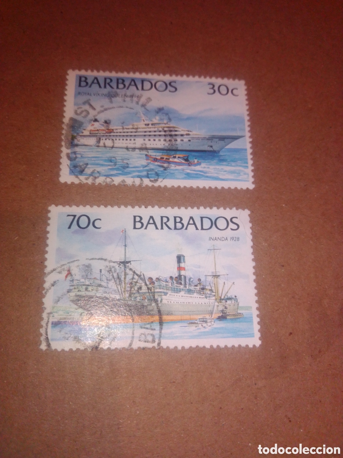 Sellos: Sellos Barcos Barbados - Foto 1