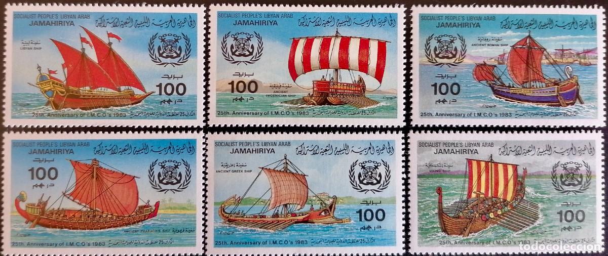 Sellos: LIBIA 1983 - BARCOS ANTIGUOS . - Foto 1