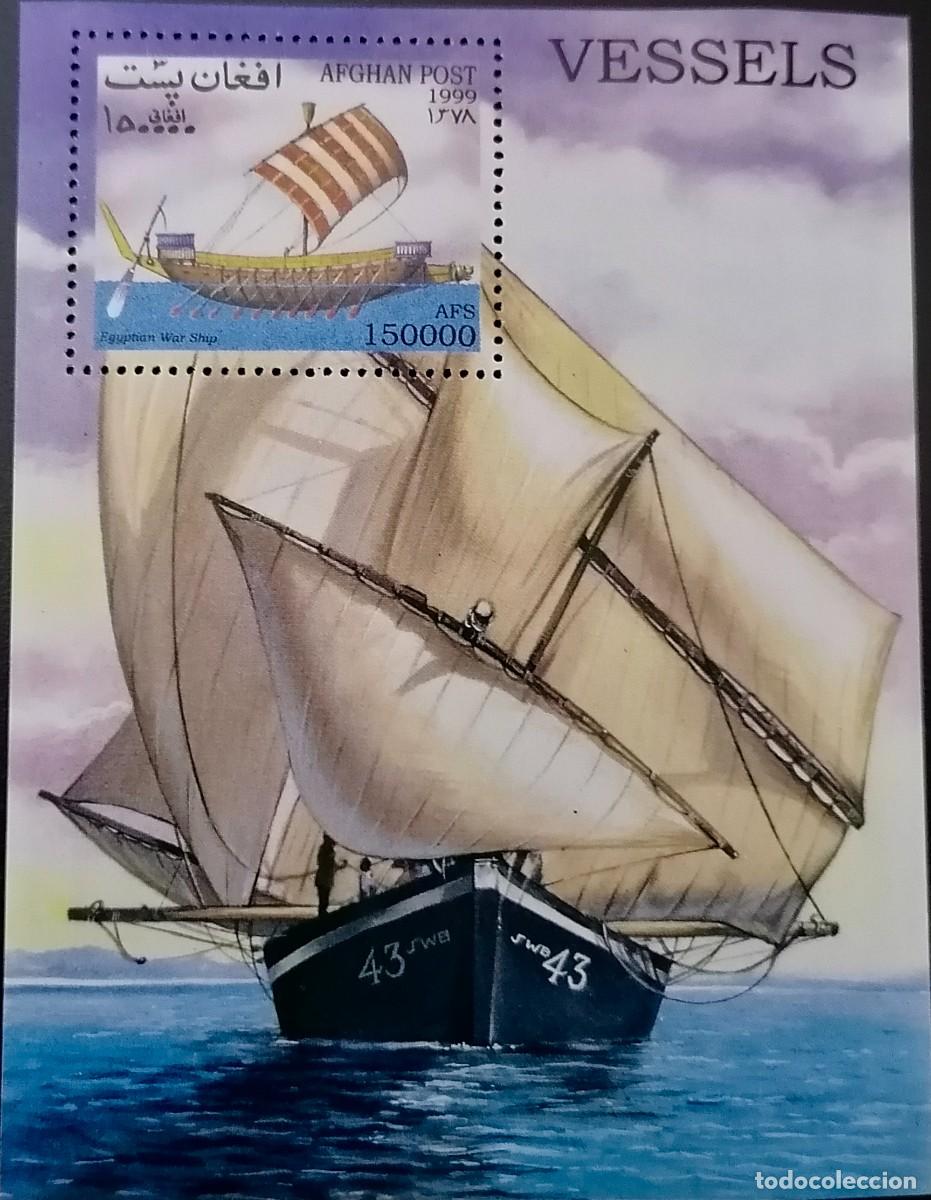 Sellos: AFGANIST&Aacute;N 1999 - HB BARCOS . - Foto 1