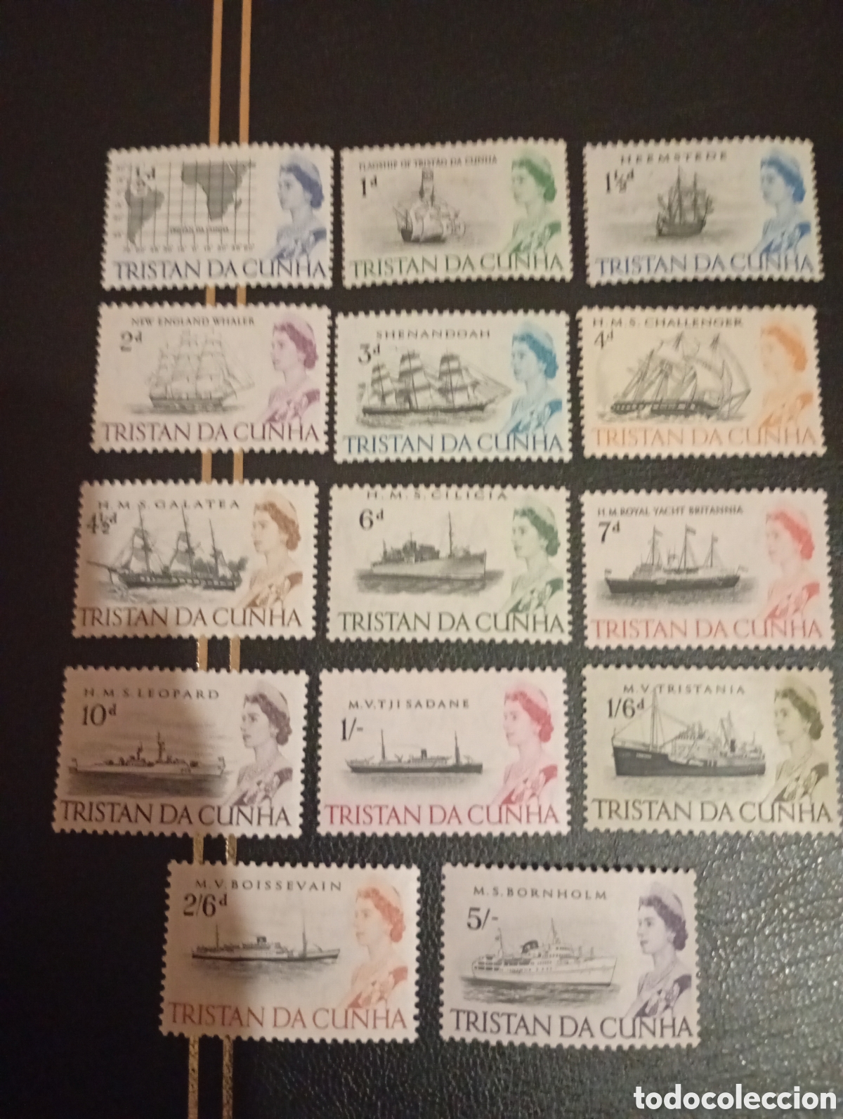 Sellos: TRISTAN DA CUNHA 1965 BARCOS - Foto 1