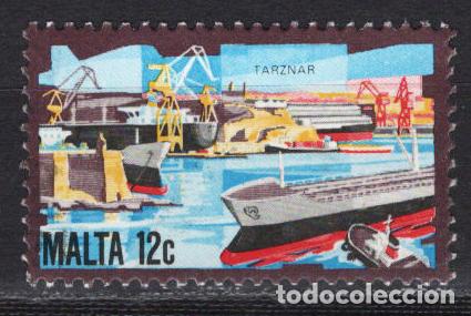 Sellos: MALTA 1981 usado BARCOS Yvert 633 - Foto 1
