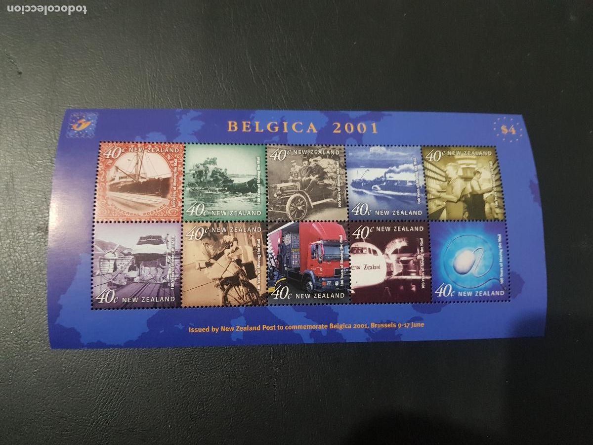 Sellos: 2001 NUEVA ZELANDA BELGICA 2001 - Foto 1