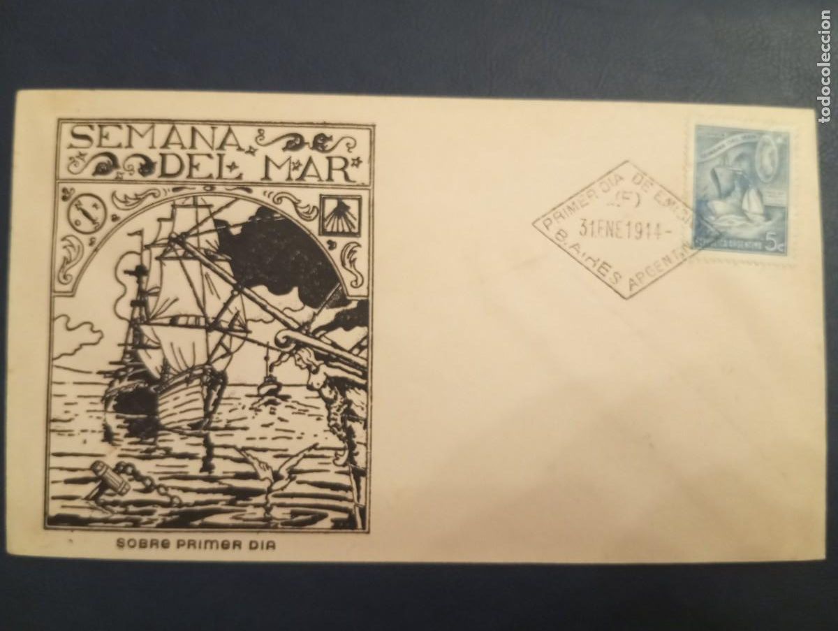 Sellos: SEMANA DEL MAR, ARGENTINA 1944, SPD - Foto 1